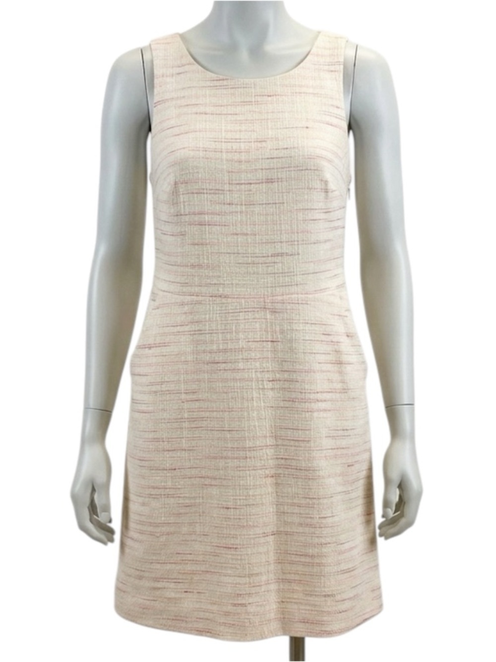 Loft Sleeveless Textured Dress in Ivory size 10